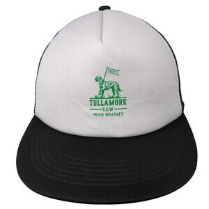 Tullamore Snapback Trucker Hat Black One Size Adjustable Mesh Back Polyester Hit